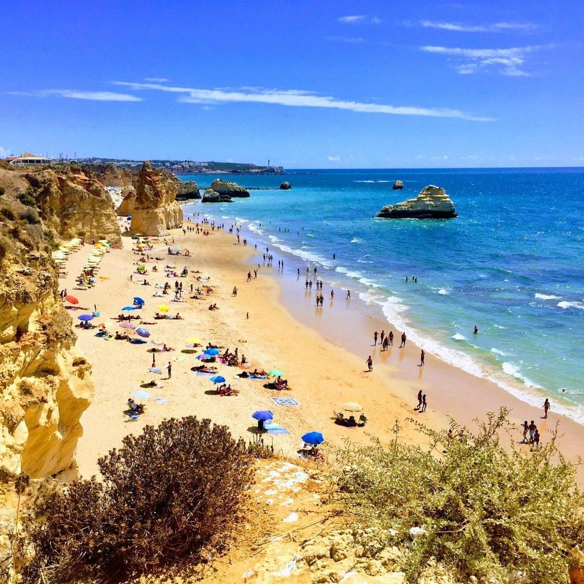 Luxury 2 Min Beach With Balcony, Ocean View, Wifi, Ac, Smarttv Portimão Exteriér fotografie